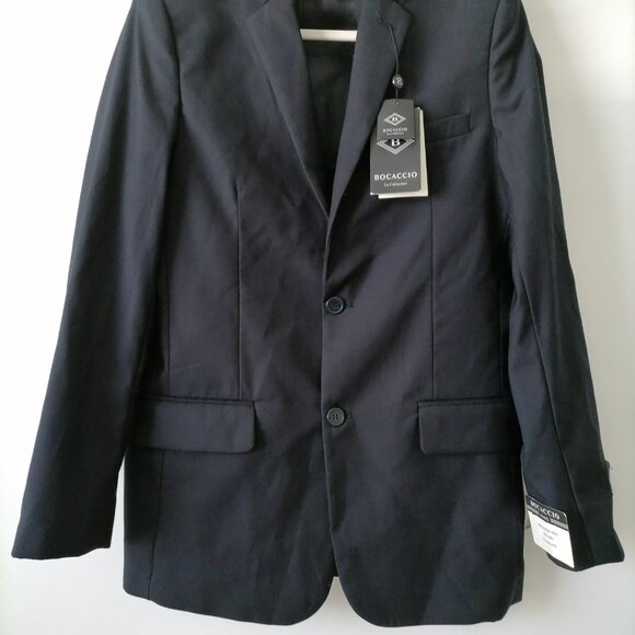 NWT Bocaccia Le Collezioni Mens Youth Navy Blue Modern Fit Blazer Size 20 - Picture 3 of 6
